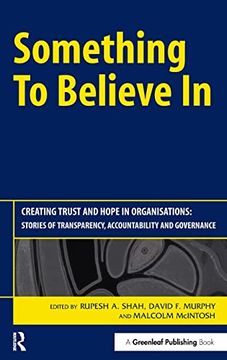 portada Something to Believe in: Creating Trust and Hope in Organisations: Stories of Transparency, Accountability and Governance (en Inglés)