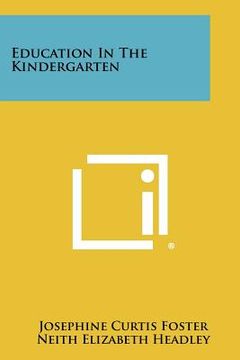 portada education in the kindergarten (in English)