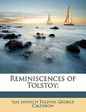 portada reminiscences of tolstoy; (in English)