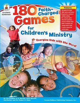 portada 180 faith-charged games for children's ministry, grades k - 5 (en Inglés)
