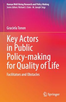 portada Key Actors in Public Policy-Making for Quality of Life: Facilitators and Obstacles (en Inglés)