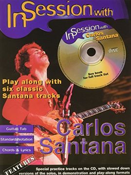 portada In Session with Carlos Santana: Guitar Tab, Book & CD (en Inglés)