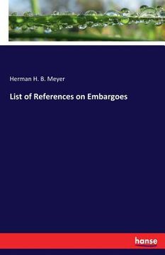portada List of References on Embargoes (en Inglés)