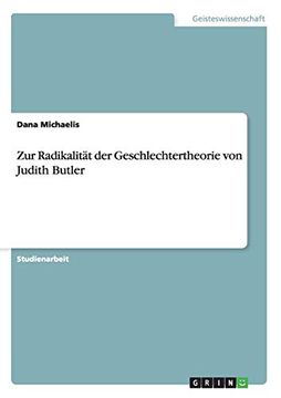 portada Zur Radikalitt der Geschlechtertheorie von Judith Butler (en Alemán)