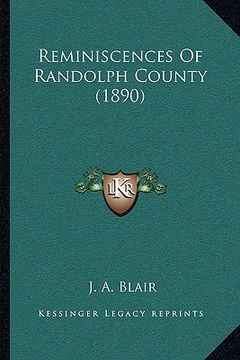 portada reminiscences of randolph county (1890) (in English)