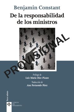 portada DE LA RESPONSABILIDAD DE LOS MINISTROS (in Spanish)