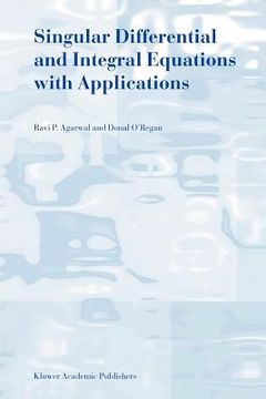 portada singular differential and integral equations with applications (en Inglés)