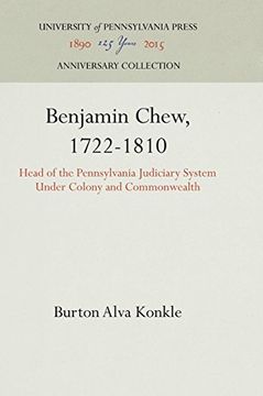 portada Benjamin Chew, 1722-1810 (en Inglés)