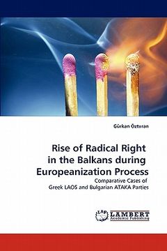 portada rise of radical right in the balkans during europeanization process (en Inglés)