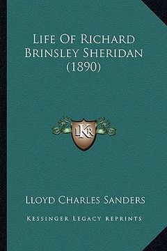 portada life of richard brinsley sheridan (1890) (en Inglés)