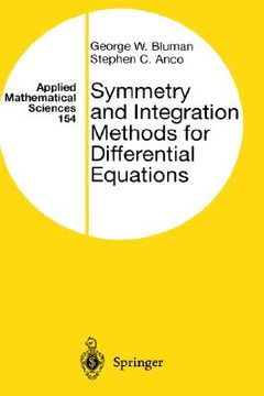 portada symmetry and integration methods for differential equations (en Inglés)
