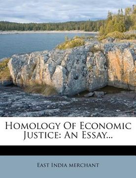 portada homology of economic justice: an essay... (en Inglés)