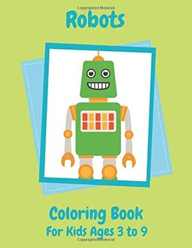 portada Robots Coloring Book for Kids Ages 3 to 9: Coloring Book for Kids, Coloring Robots 