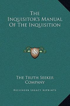 portada the inquisitor's manual of the inquisition