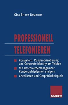 portada Professionell Telefonieren: Kompetenz, Kundenorientierung und Corporate Identity am Telefon (en Alemán)