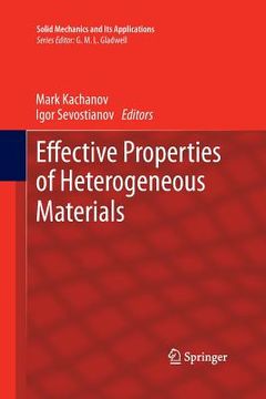 portada Effective Properties of Heterogeneous Materials (en Inglés)