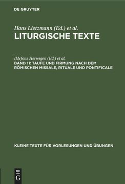 portada Taufe und Firmung Nach dem Roemischen Missale, Rituale und Pontificale 