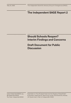 portada Should Schools Reopen? Interim Findings and Concerns: Draft Document for Public Discussion (en Inglés)