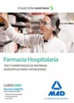 portada Farmacia Hospitalaria. Test Comentados de Materias Específicas Para Oposiciones (in Spanish)