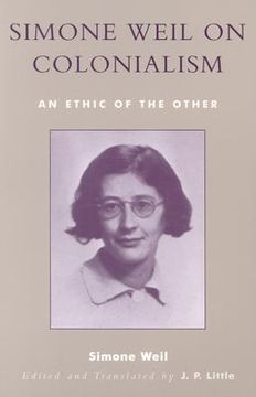 portada simone weil on colonialism: an ethic of the other (en Inglés)