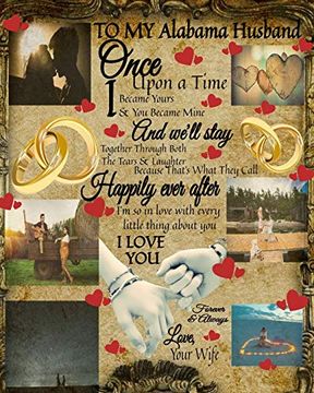 portada To my Alabama Husband Once Upon a Time i Became Yours & you Became Mine and We'll Stay Together Through Both the Tears & Laughter: 20Th Anniversary. Lined Composition Not & Journal to wri (en Inglés)