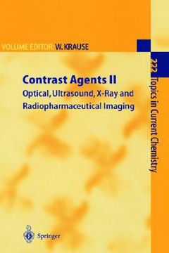 portada contrast agents ii: optical, ultrasound, x-ray imaging and radiopharmaceutical imaging (en Inglés)