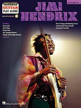 portada Jimi Hendrix: Deluxe Guitar Play-Along Songbook Volume 24 (Book/Online Audio) (en Inglés)