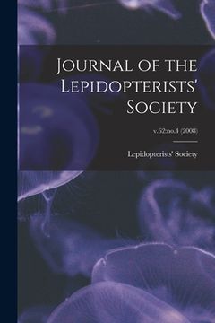 portada Journal of the Lepidopterists' Society; v.62: no.4 (2008) (in English)