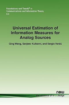 portada universal estimation of information measures for analog sources (en Inglés)