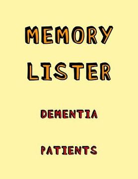 portada Memory Lister Dementia Patients: Anti Memory loss and recall activity book for Alzheimers and Dementia Patients (in English)