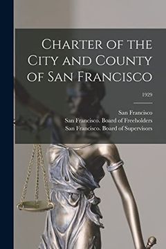 portada Charter of the City and County of san Francisco; 1929