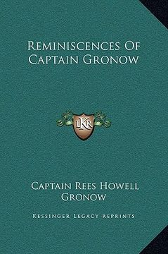 portada reminiscences of captain gronow (en Inglés)
