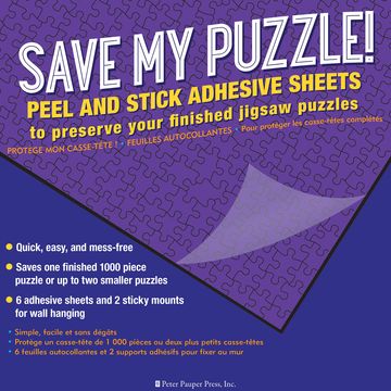 portada Save my Puzzle! Peel and Stick Adhesive Sheets to Preserve Your Jigsaw Puzzle (en Inglés)
