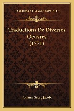 portada Traductions De Diverses Oeuvres (1771) (en Francés)