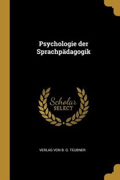 portada Psychologie der Sprachpädagogik (in German)