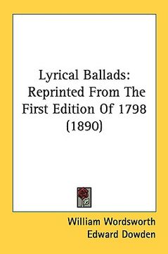 portada lyrical ballads: reprinted from the first edition of 1798 (1890) (en Inglés)