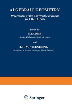 portada Algebraic Geometry: Proceedings of the Conference at Berlin 9-15 March 1988 (in English)