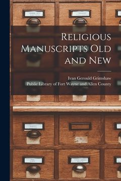 portada Religious Manuscripts Old and New (en Inglés)