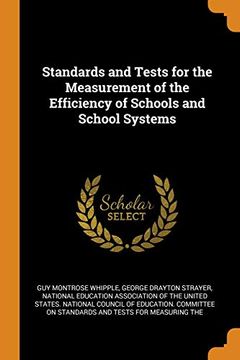 portada Standards and Tests for the Measurement of the Efficiency of Schools and School Systems 