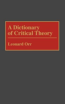 portada A Dictionary of Critical Theory (en Inglés)