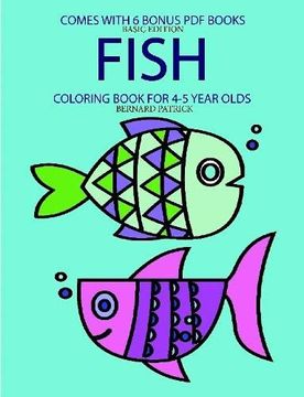 portada Coloring Book for 4-5 Year Olds (Fish) (en Inglés)
