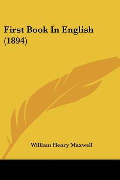 portada first book in english (1894) (en Inglés)