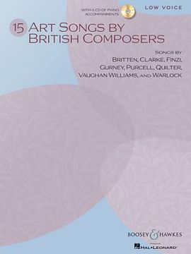 portada 15 Art Songs by British Composers: Low Voice, Book/Online Audio [With CD (Audio)] (en Inglés)