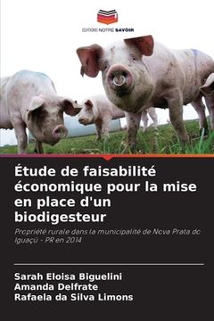 portada Étude de faisabilité économique pour la mise en place d'un biodigesteur (en Francés)