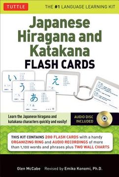 portada learning japanese hiragana & katakana flash cards kit (in English)