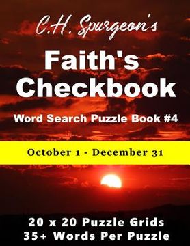 portada C. H. Spurgeon's Faith Checkbook Word Search Puzzle Book #4: October 1 - December 31 (en Inglés)