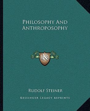 portada philosophy and anthroposophy (en Inglés)