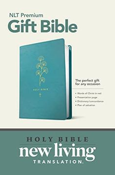 portada Nlt Premium Gift Bible (Red Letter, Leatherlike, Teal) (in English)