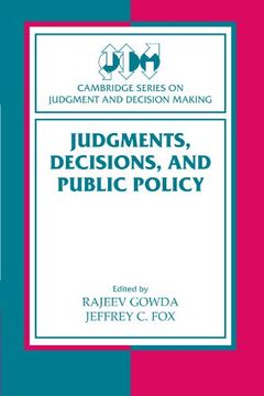 portada Judgments, Decisions, and Public Policy Paperback (Cambridge Series on Judgment and Decision Making) (in English)