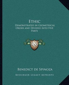portada ethic: demonstrated in geometrical order and divided into five parts (in English)
